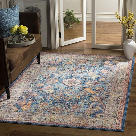 Safavieh 7 x 7 ft. Bristol Power Loomed Square Area Rug Blue & Light Grey BTL361C-7SQ